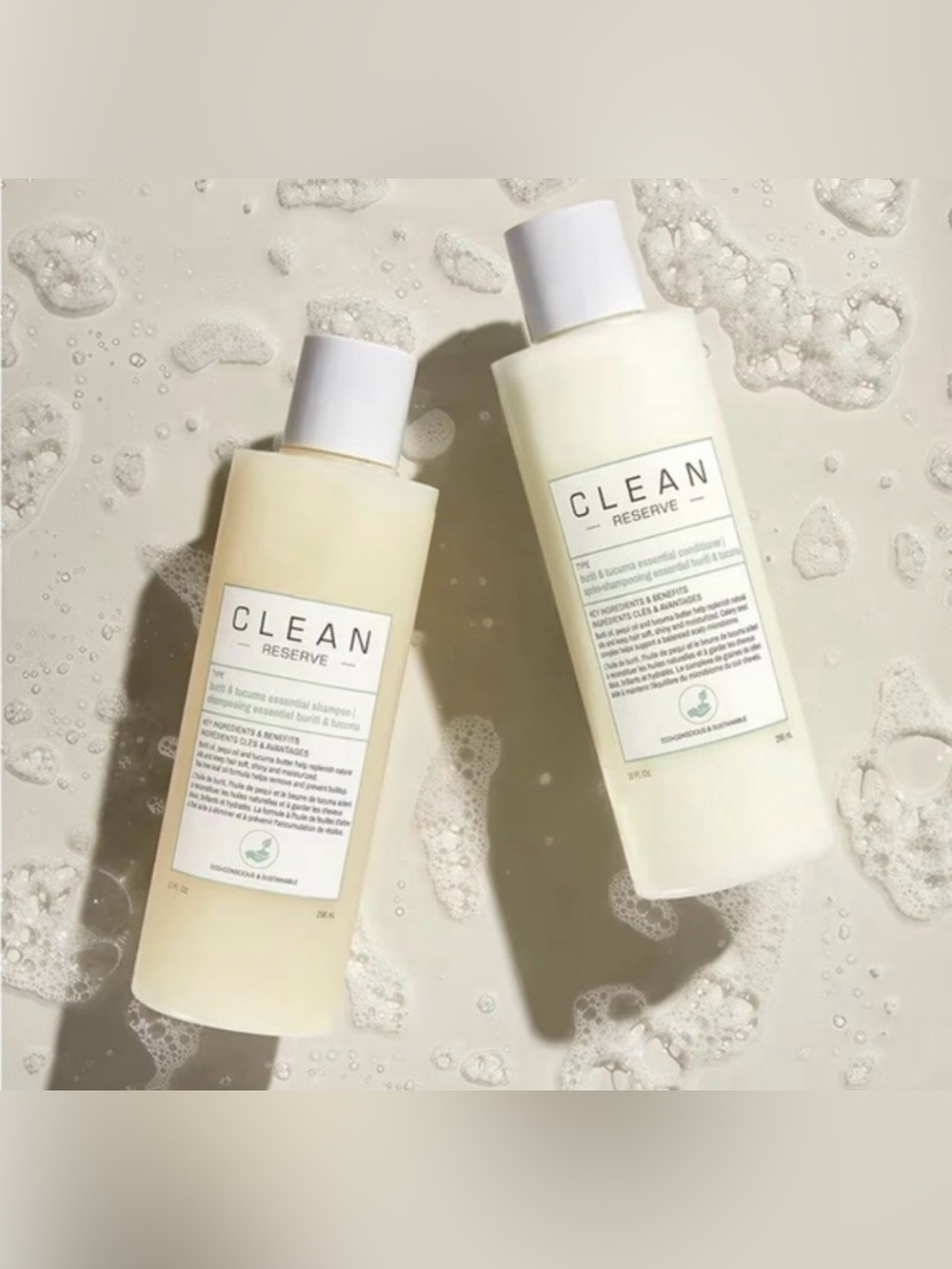 Clean Reserve Buriti & Tucuma Moisturizing
Hair Shampoo & Conditioner 296 ml